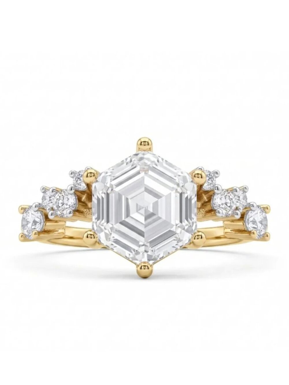 Charmed Aroma Honeycomb Bee ring, size 6, 925 Sterling Silver 10k Gold finish